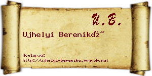 Ujhelyi Bereniké névjegykártya